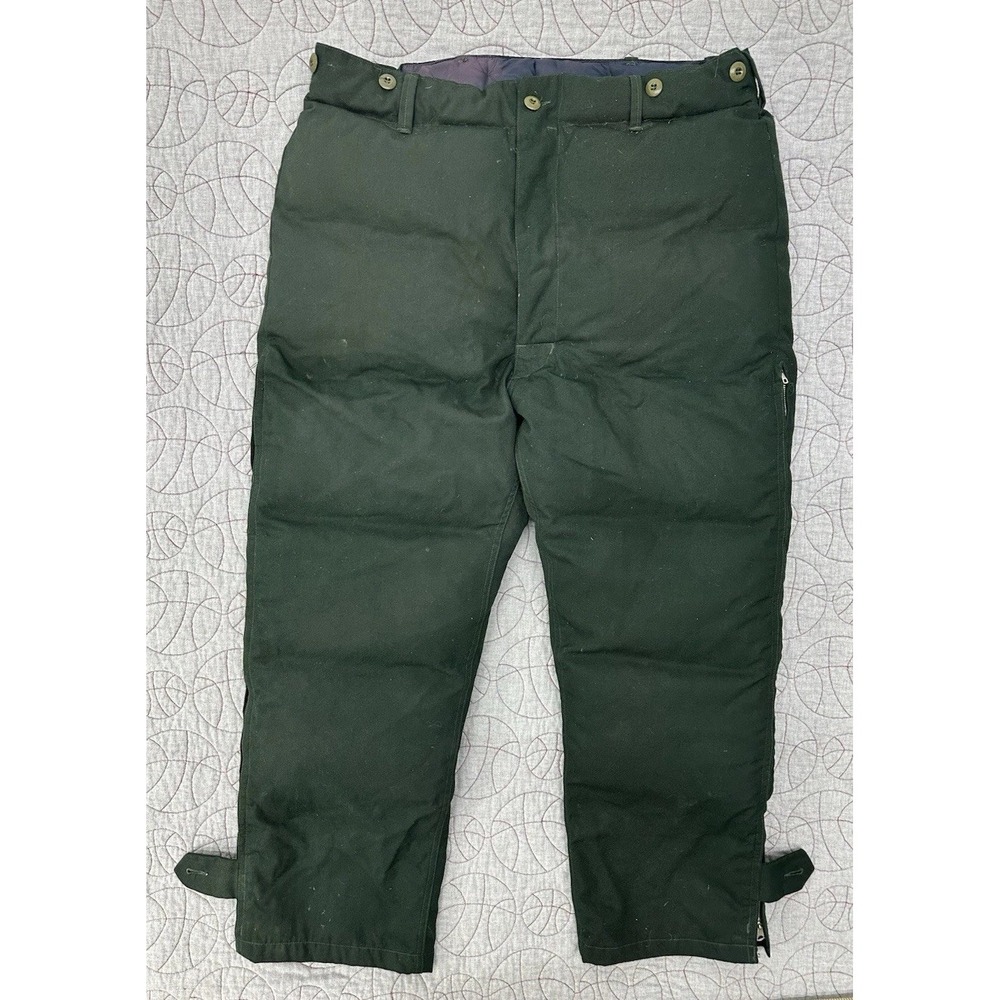 Vintage Alyeska Arctic Wear Pants Mens‎ Large Green Down Insulated Snow Puffer
